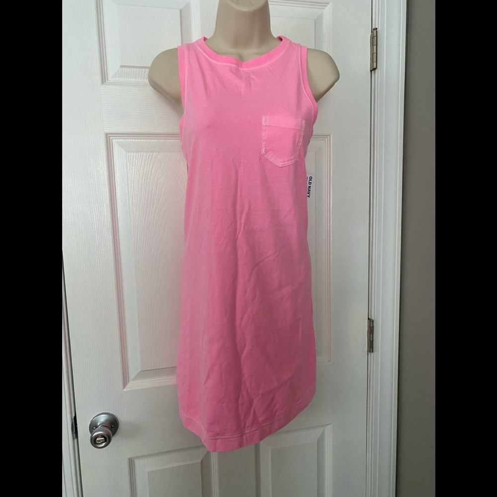 NWT Old Navy neon pink shift dress/swim cover